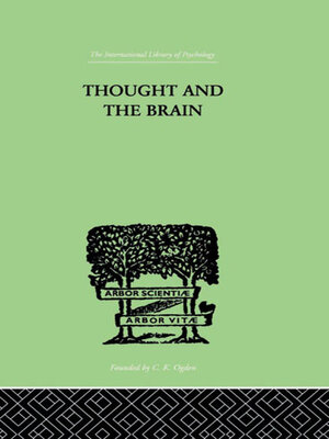 cover image of Thought and the Brain